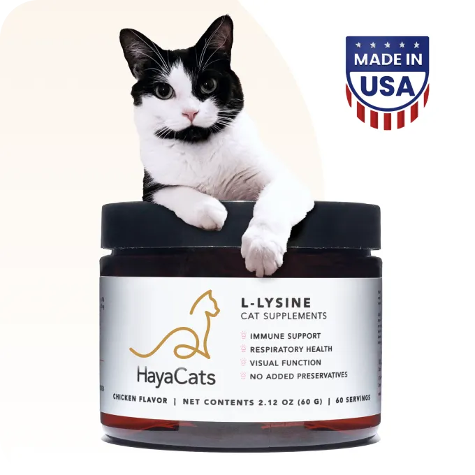 L-Lysine Powder for Cats – Immune, Respiratory & Ocular Support