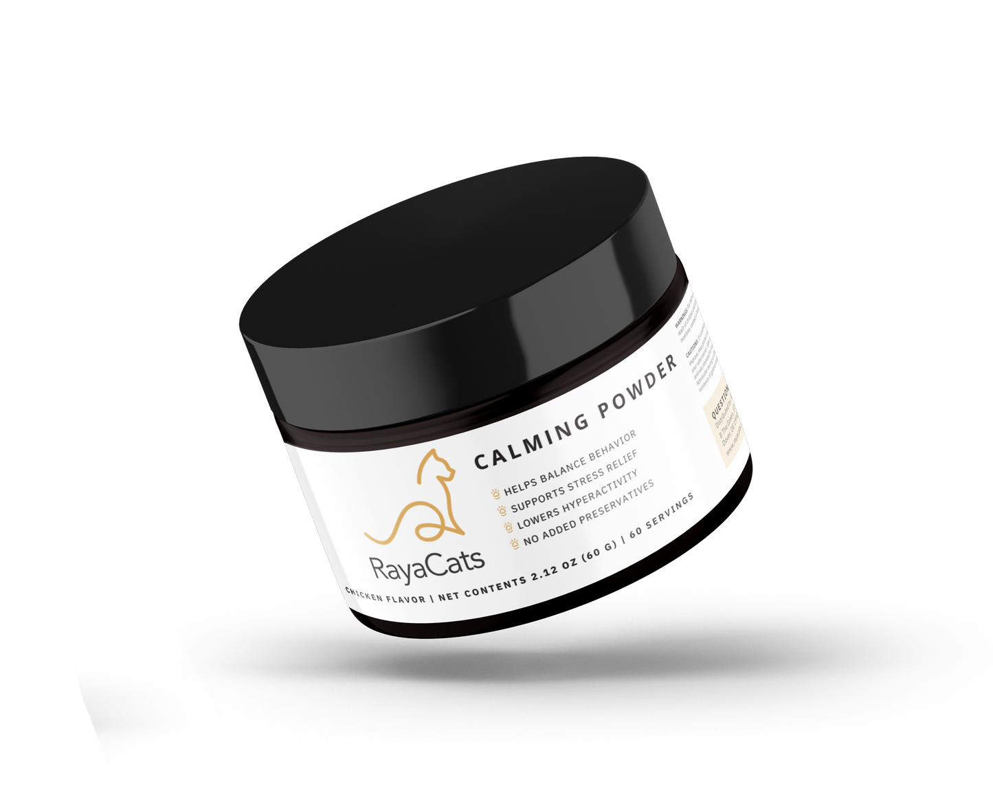 RayaCats Calming Powder for Cats – Anxiety & Stress Relief, Vet-Formulated, USA-Made