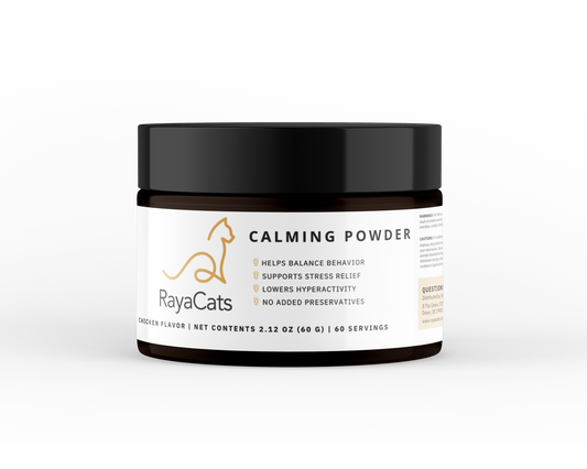 RayaCats Calming Powder for Cats – Anxiety & Stress Relief, Vet-Formulated, USA-Made